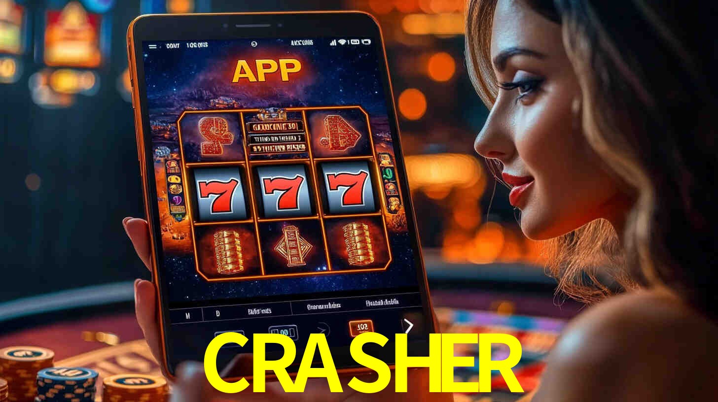 Interfaz de la app móvil CRASHER en un smartphone moderno